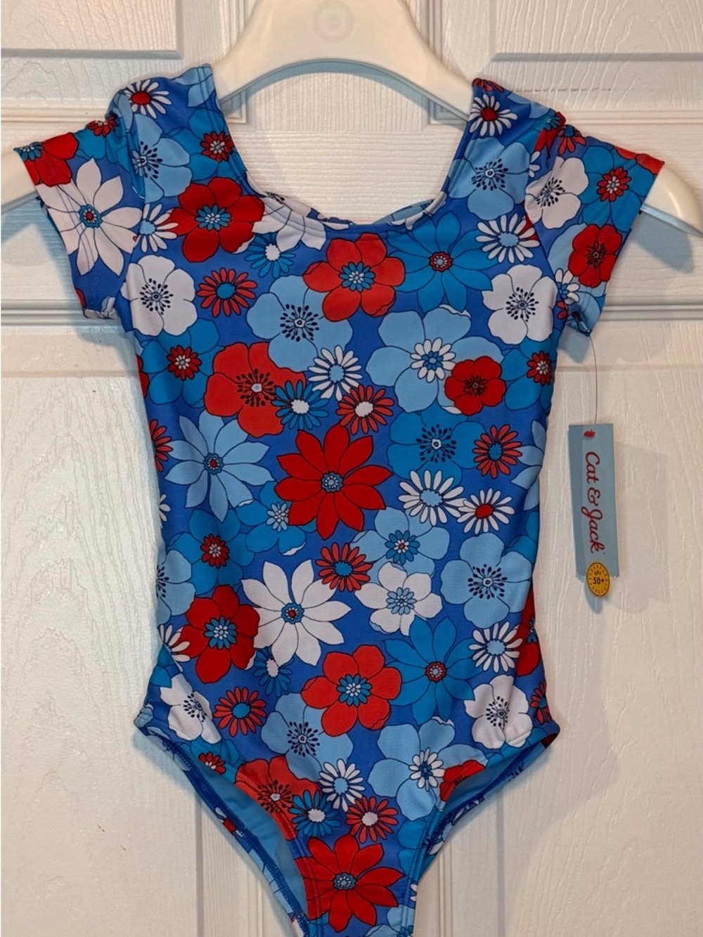 Girls' Fourth Flower Floral Printed One-Piece Swimsuit by Cat & Jack